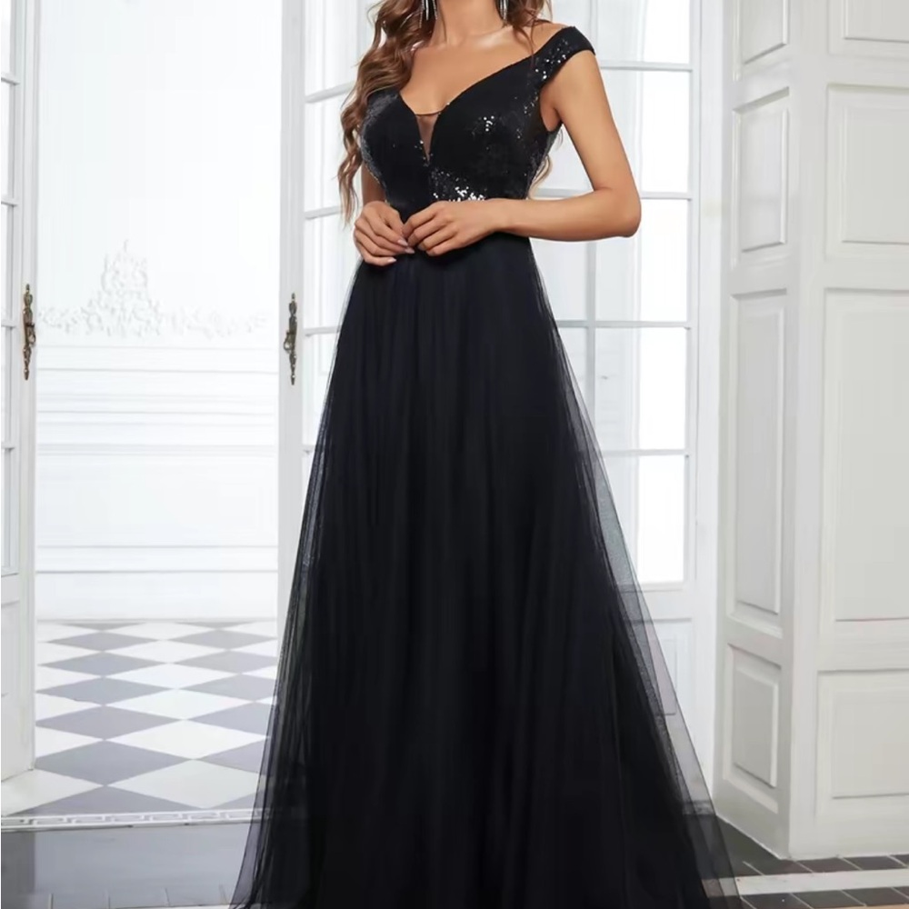 Ever Pretty Elegant Black Evening Gown